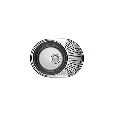 zlew stalowy Octopus 7D dekor 57x45cm z syfonem