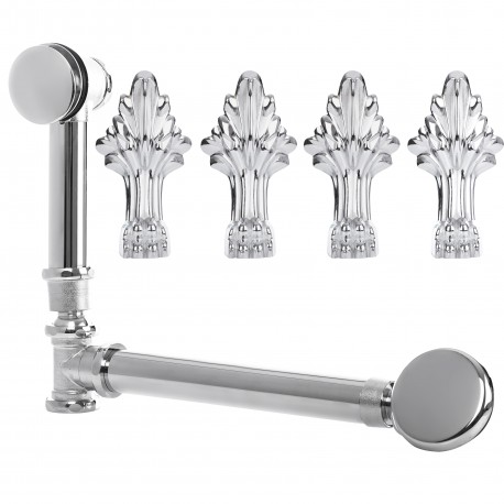 akcesoria do wanny Antica Kerra_nogi z drenażem białe